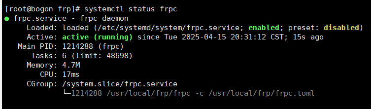 LinuxRocky部署Frp内网穿透客户端